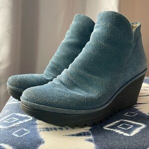 Blue Suede Fly London Boots